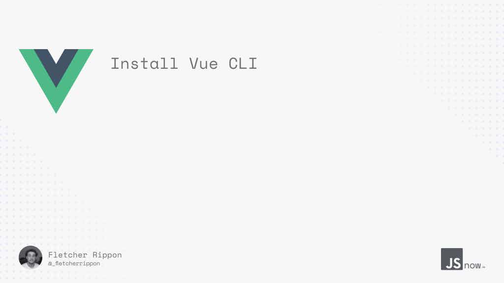 Installing Vue CLI thumbnail